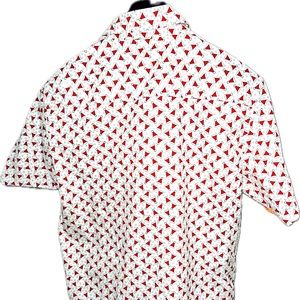 Men’s Santa Hat Short Sleeved Button Up